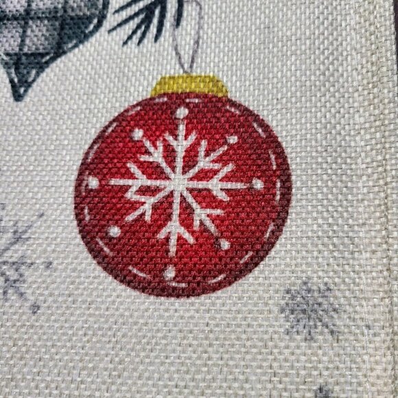 Christmas Table Runner Cottage Farmhouse Decor Red Black Holiday Decoration 120" - Picture 8 of 8